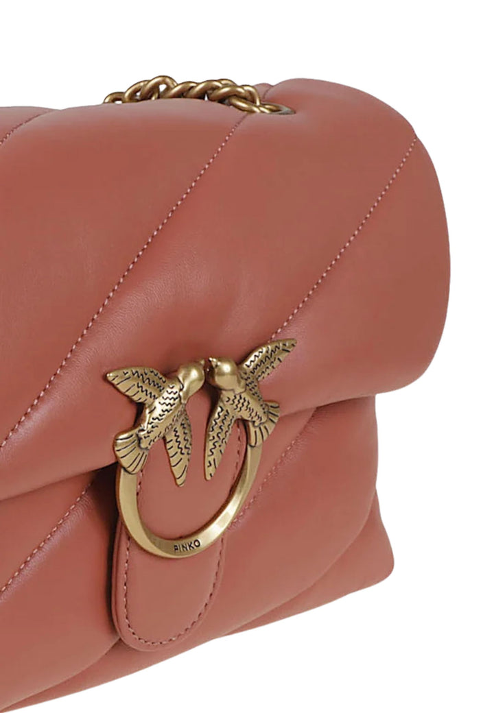 Pinko Torebki Love Puff Classic Cl Sheep Nap Brązowy A0F2L21Q