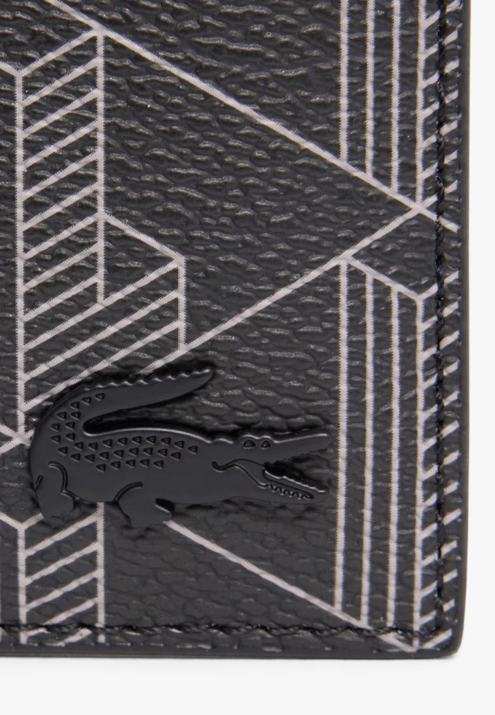 Lacoste komplet denarnice in obeska za ključe The Blend črna