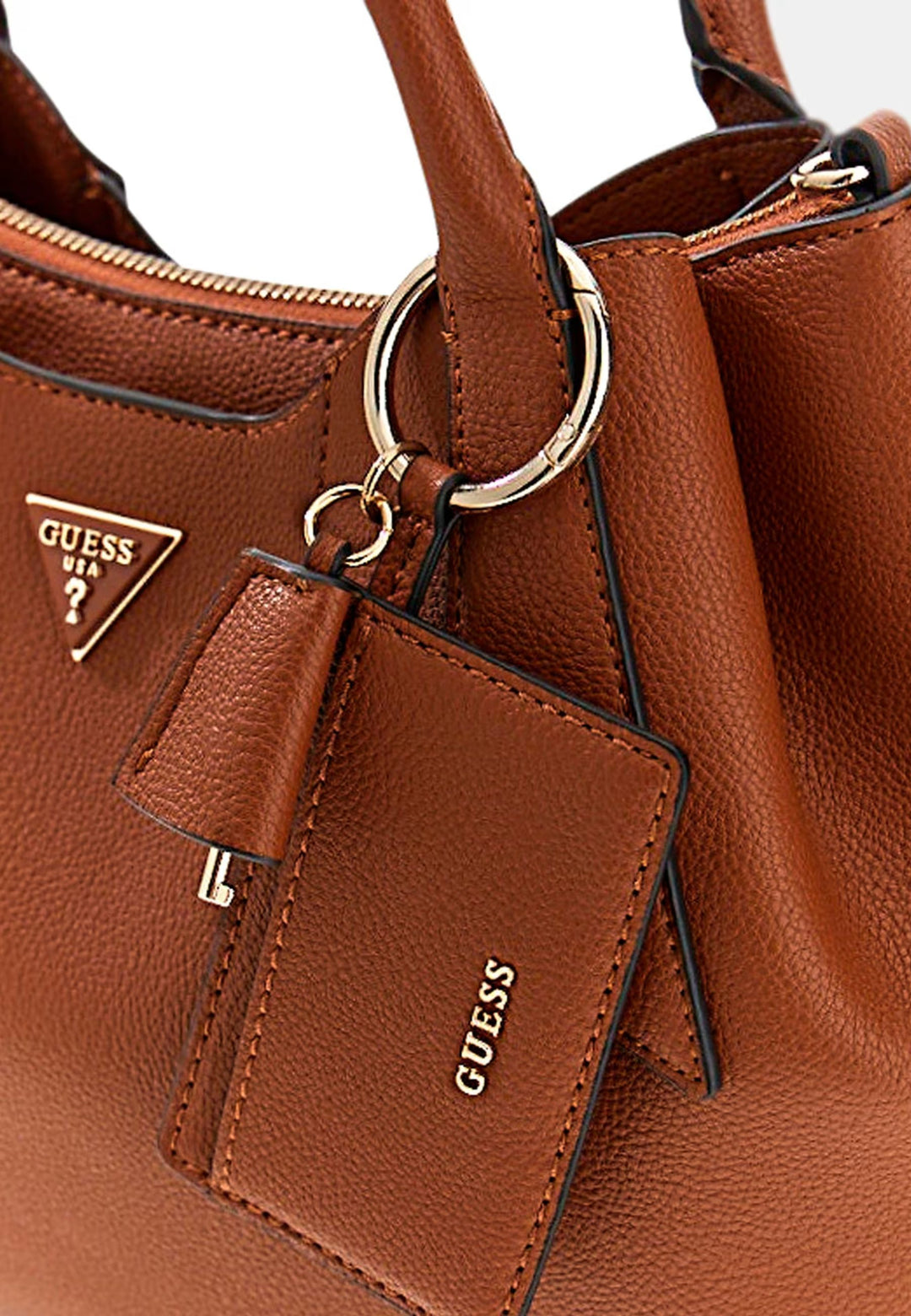 Bruine GUESS Handtas KASINTA 3 COMPARTMENT SATCHEL Bruine GUESS Handtas KASINTA 3 COMPARTMENT SATCHEL