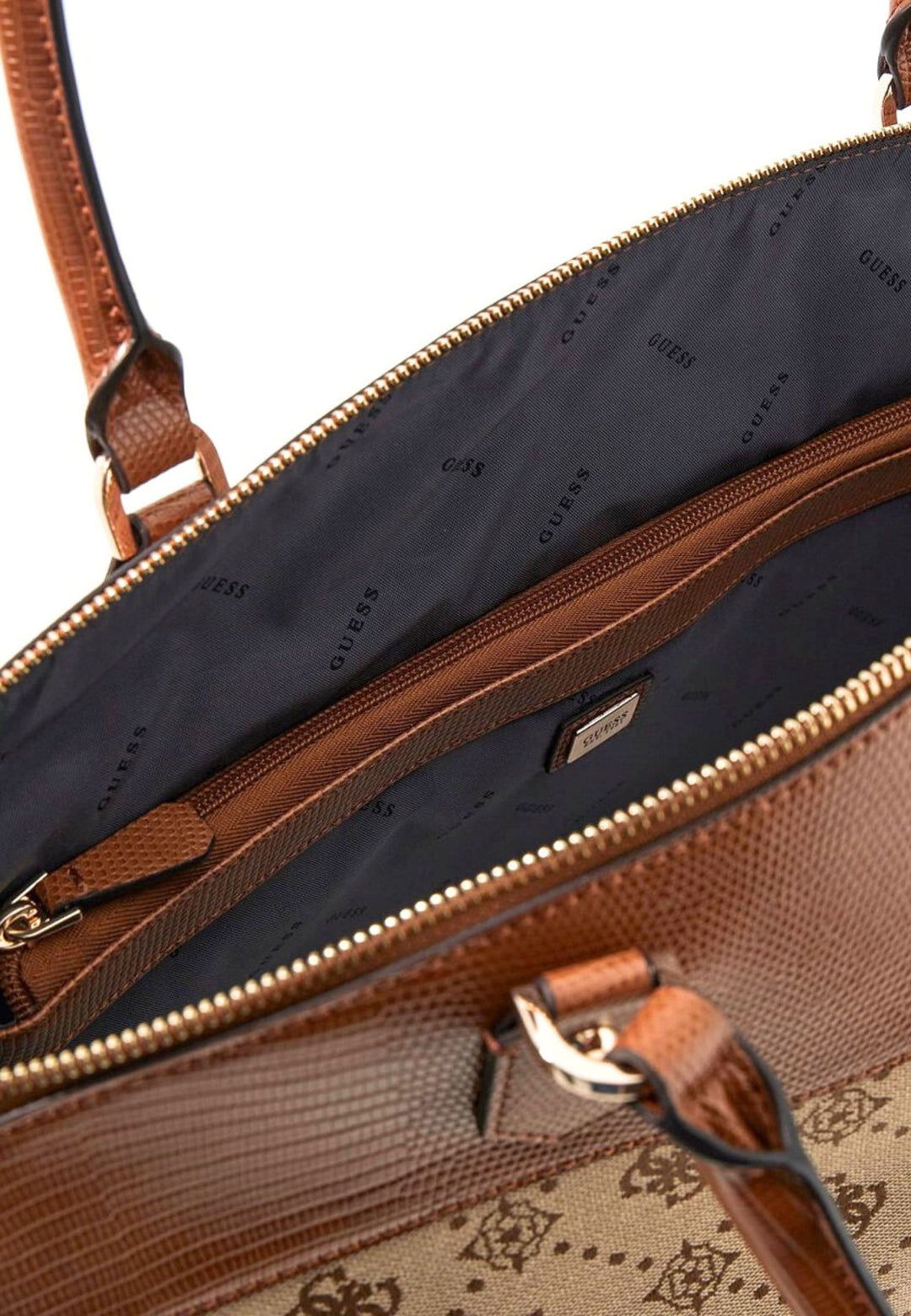 Guess Schëllertasche Melinda Logo Deluxe Latte Logo LP9902903