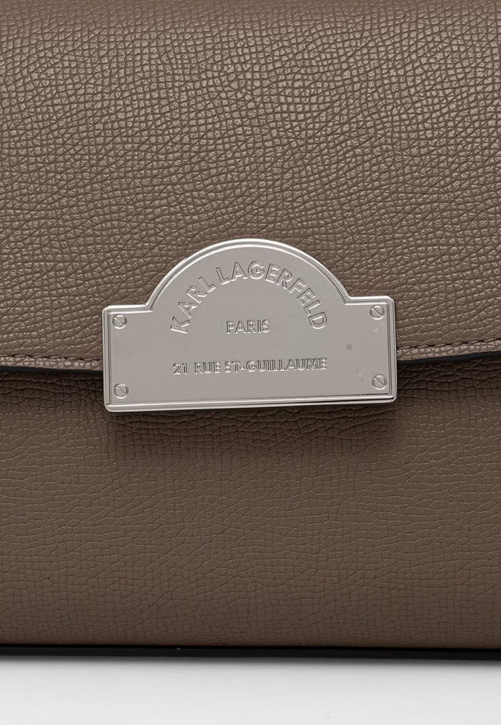 Karl Lagerfeld Sac Bandoulière Métal Taupe