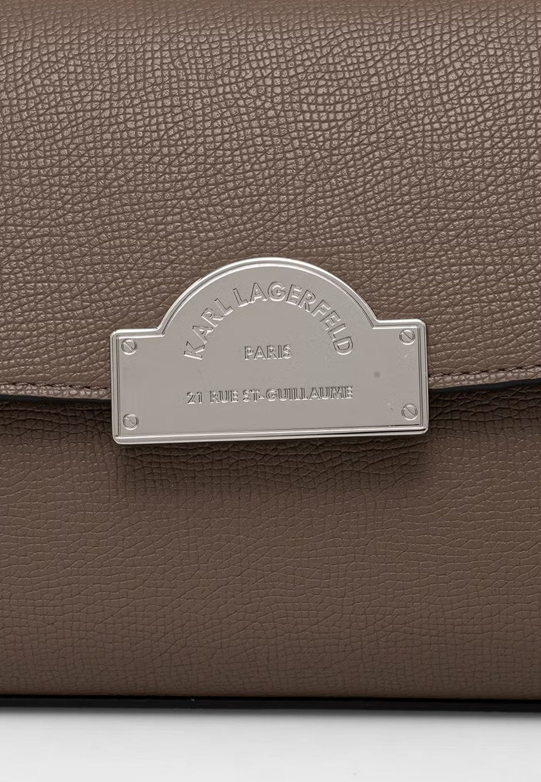 Karl Lagerfeld Sac Bandoulière Métal Taupe