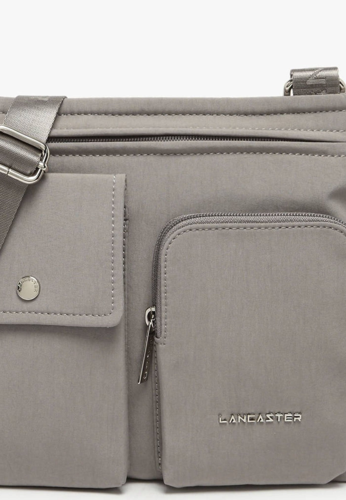 Lancaster Pochette Zippé Basic Pocket 510-90 Galet Fonce