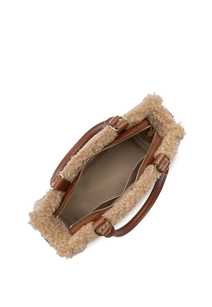 Lancaster Sac cabas main Zippé Mini Moumoute 518-055 Cognac