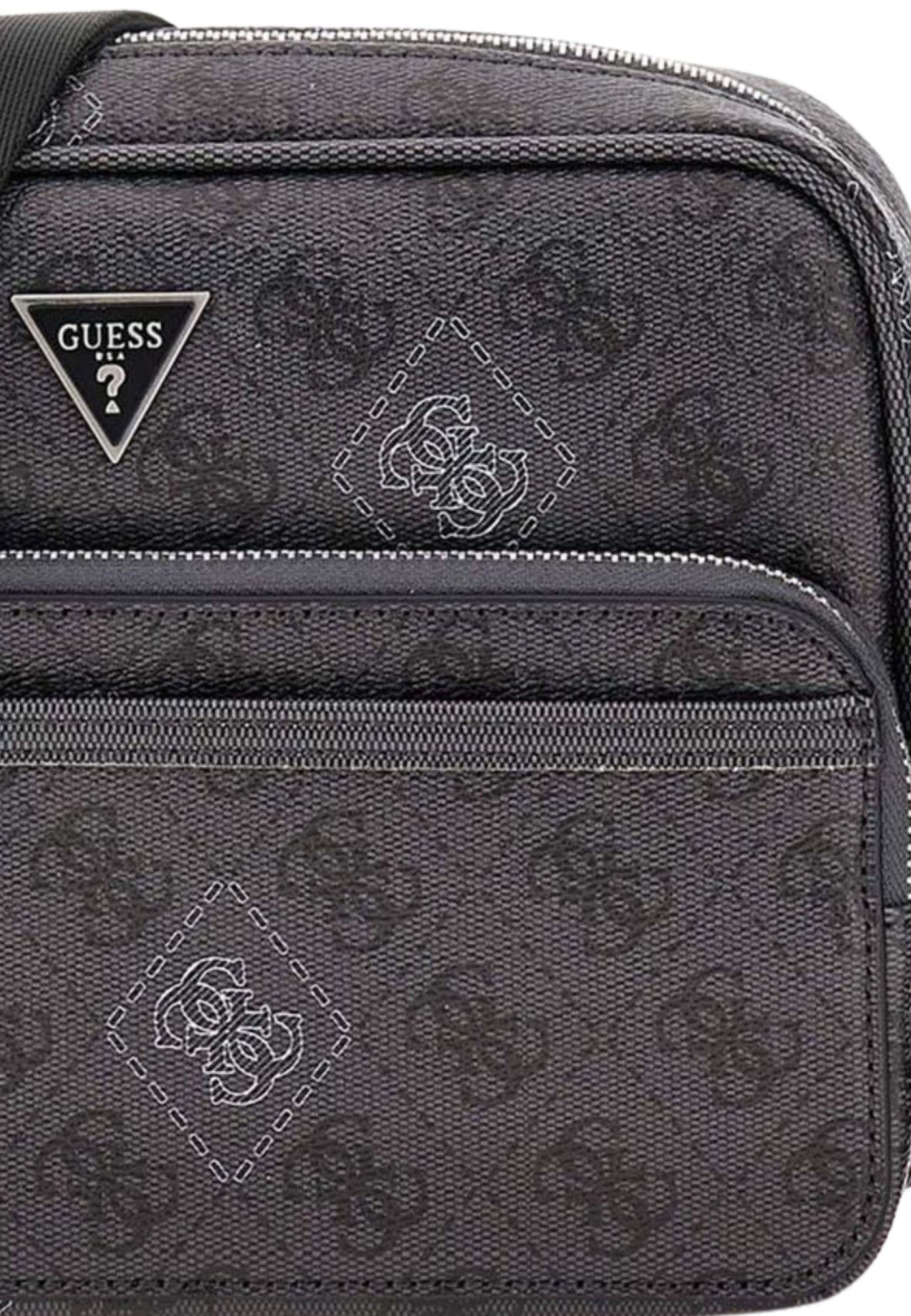 Sac bandoulière Milano à double fermeture Black\White MICTP5428