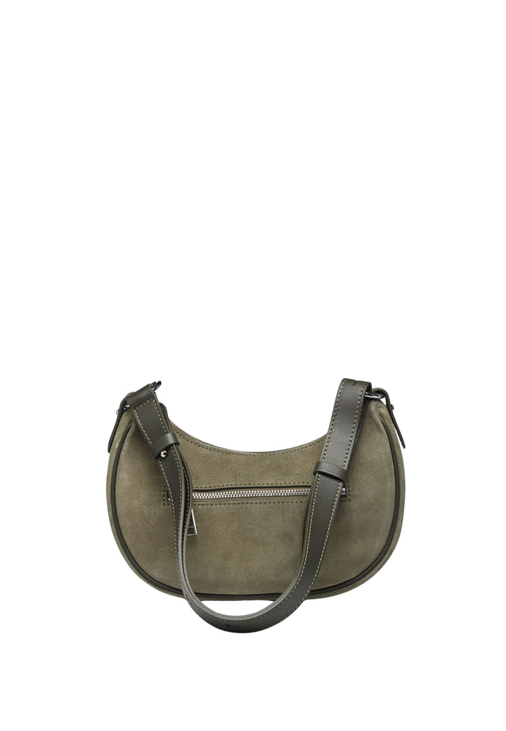Lancaster Sac besace Zippé S Suède Kaki Foncé