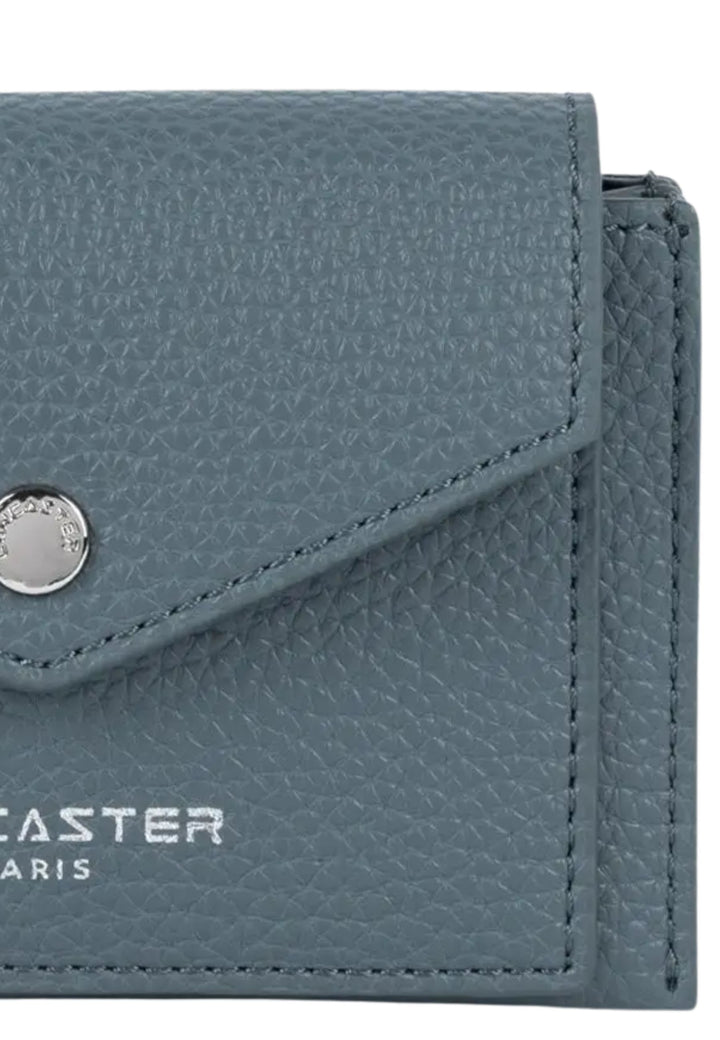 Lancaster Card Holder with Flap and Snap Maya Double KBA 117-010 Frosted Blue