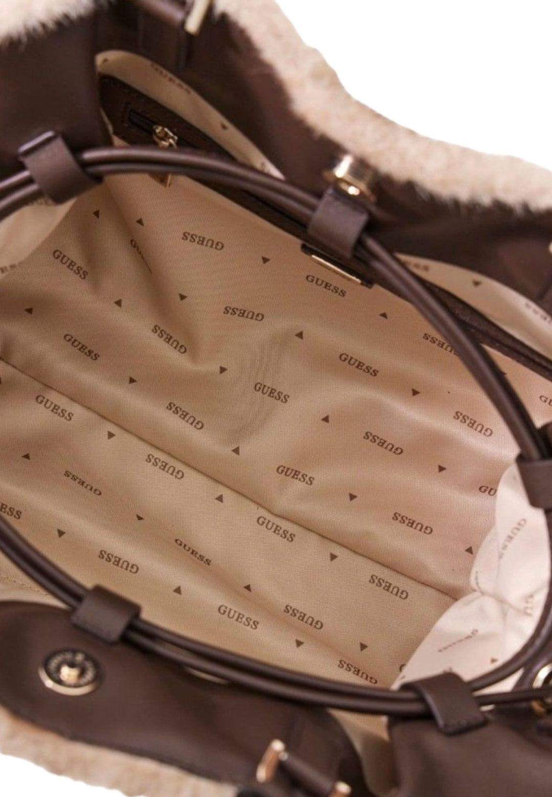 Guess Torba Na Ramię Bramina Top Zip Shou Espresso Multi FG967421