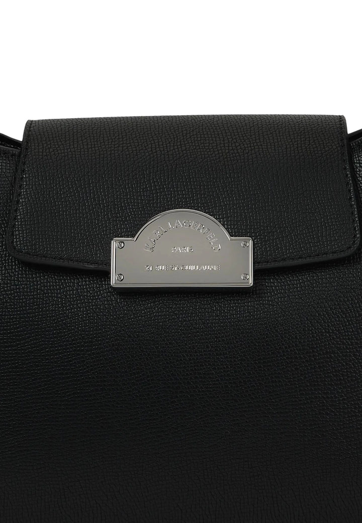 Karl Lagerfeld Sac Bandoulière Métal Zippé Noir
