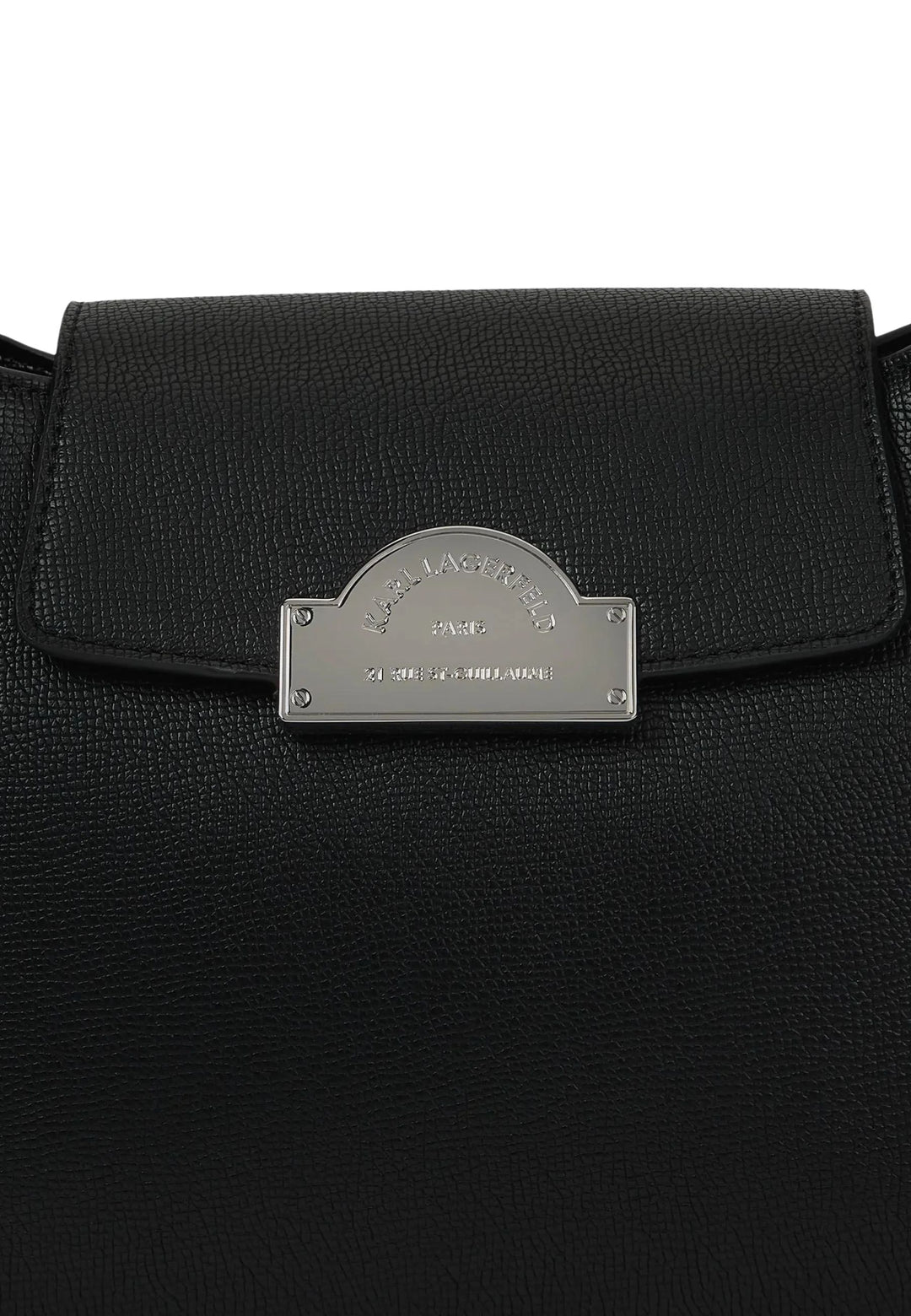 Karl Lagerfeld Sac Bandoulière Métal Zippé Noir
