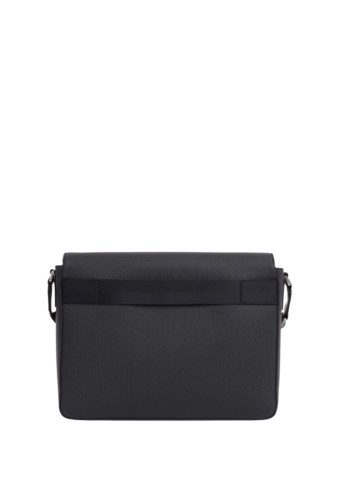 Lacoste Veľká messenger taška Chantaco koža Čierna