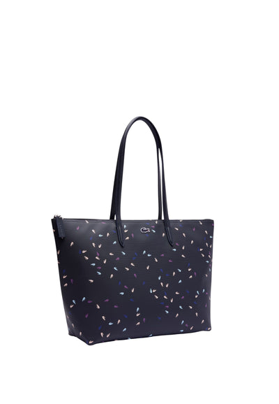 Lacoste Grand sac cabas crocodiles NF5141HN Bleu Marine