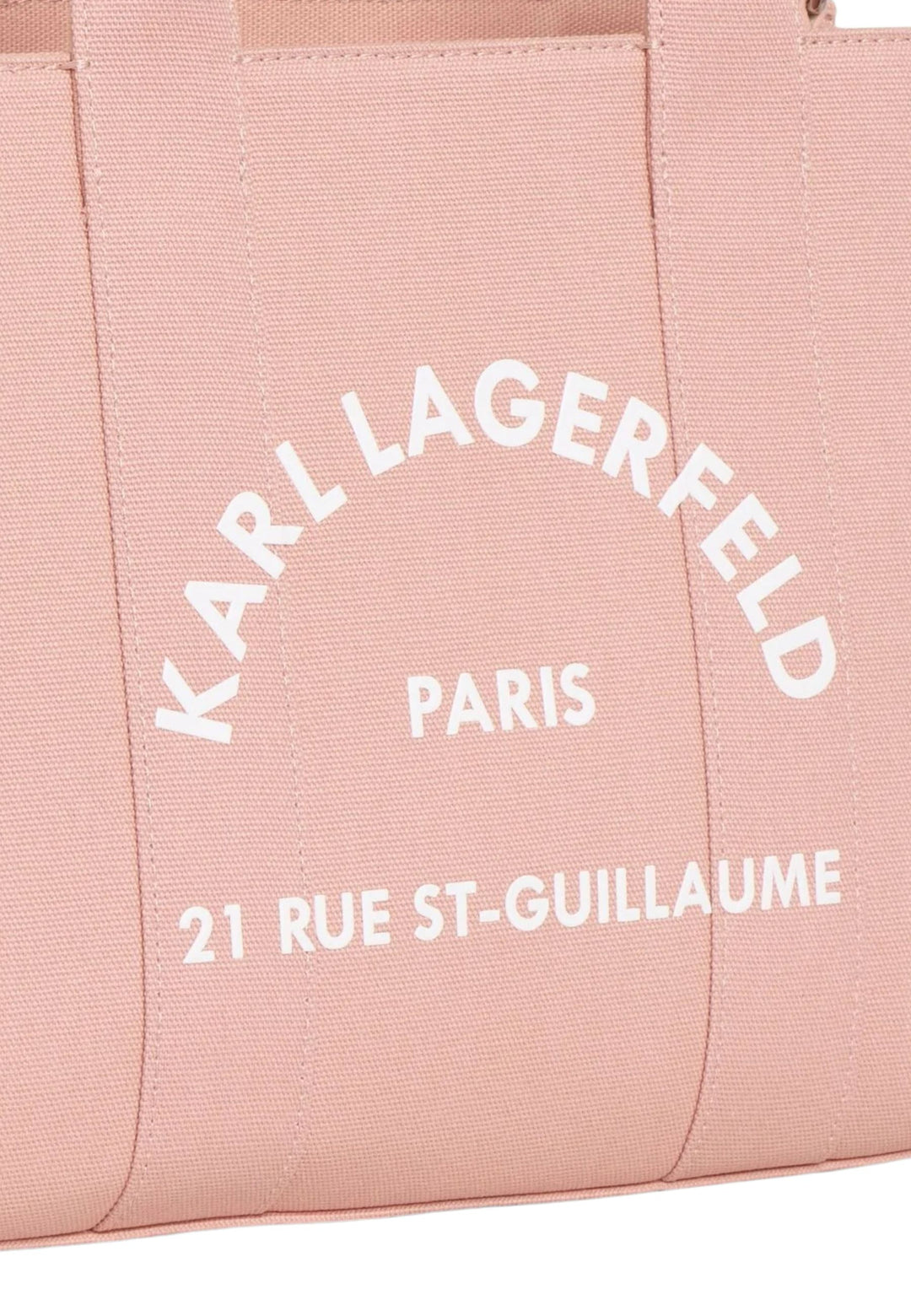 Karl Lagerfeld Cabas Carré Coton Rose Poudré