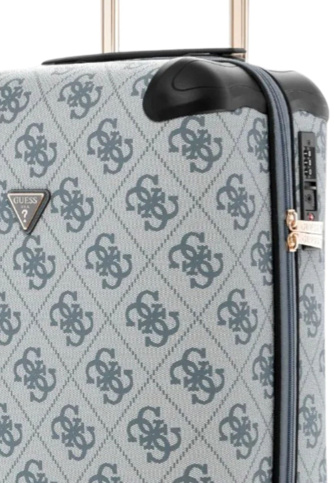 Guess Walizka Berta Toiletry Train Slate Logo