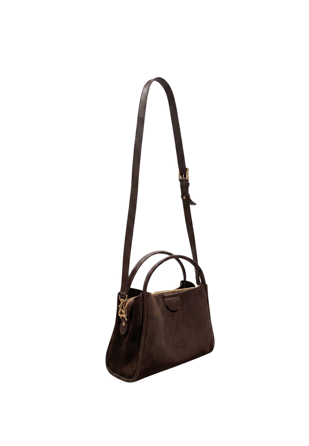 Lancaster Sac à main Aimantée M Suède Ida Marron