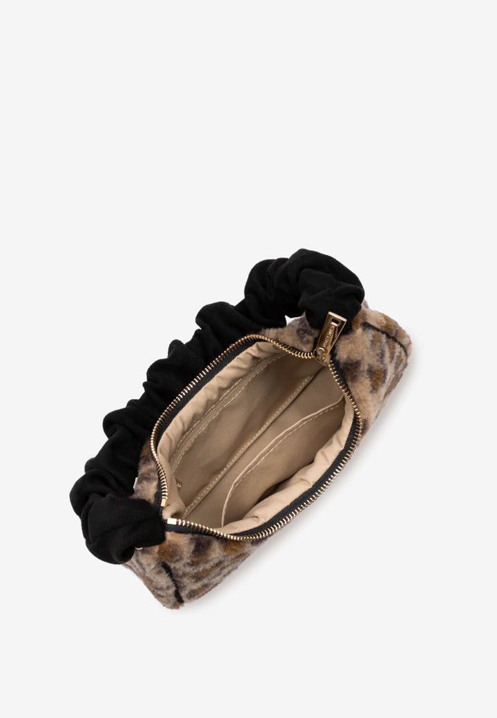 Lancaster Sac besace Zippé Moumoute 518-003 Noir - Léopard