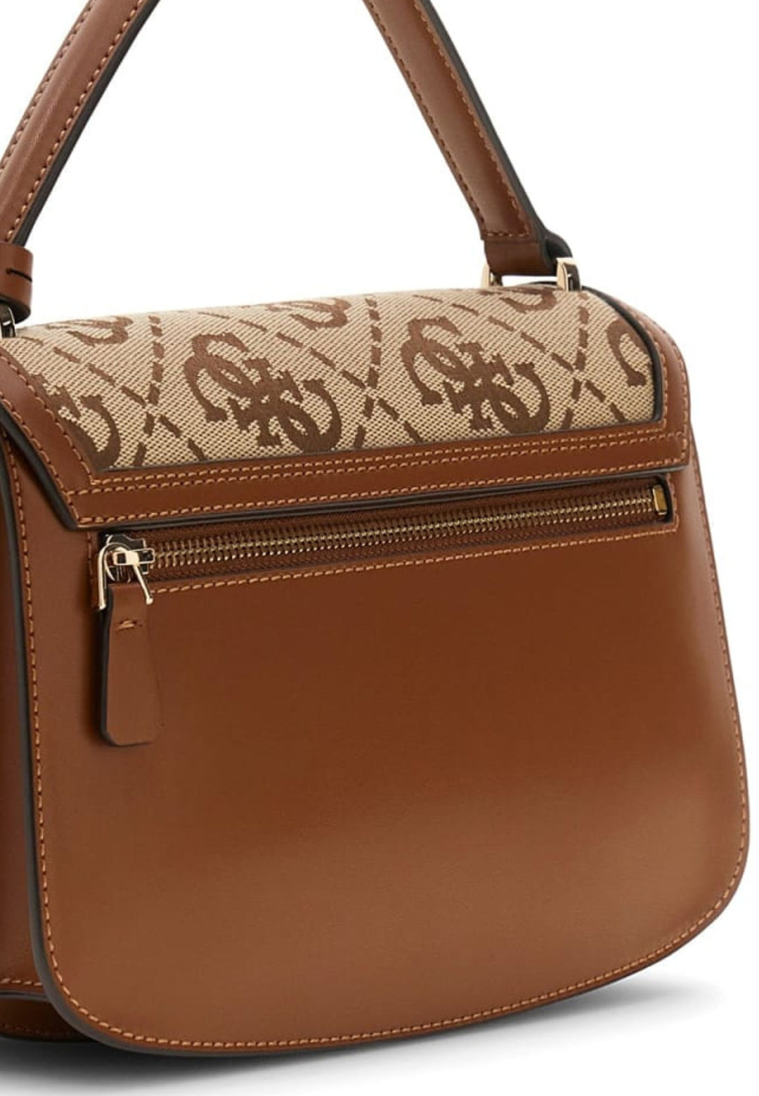 Guess Borsa con patta Audrey Monogramme Logo Latte