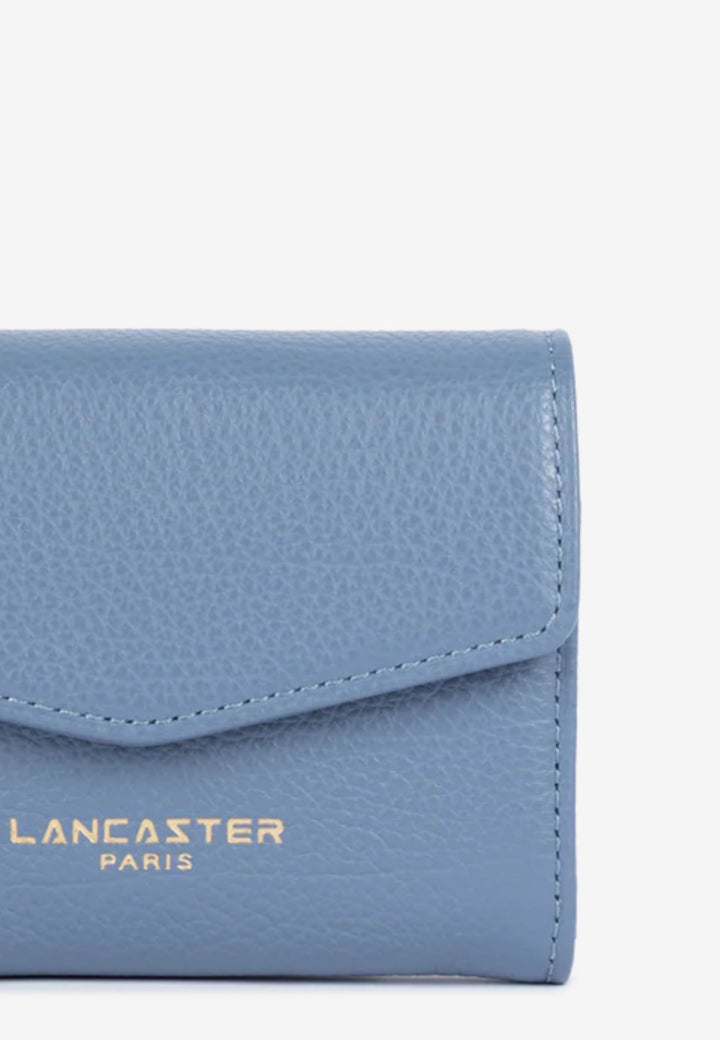 Lancaster Portefeuille A rabat avec pression Dune 129-19 Bleu Givré