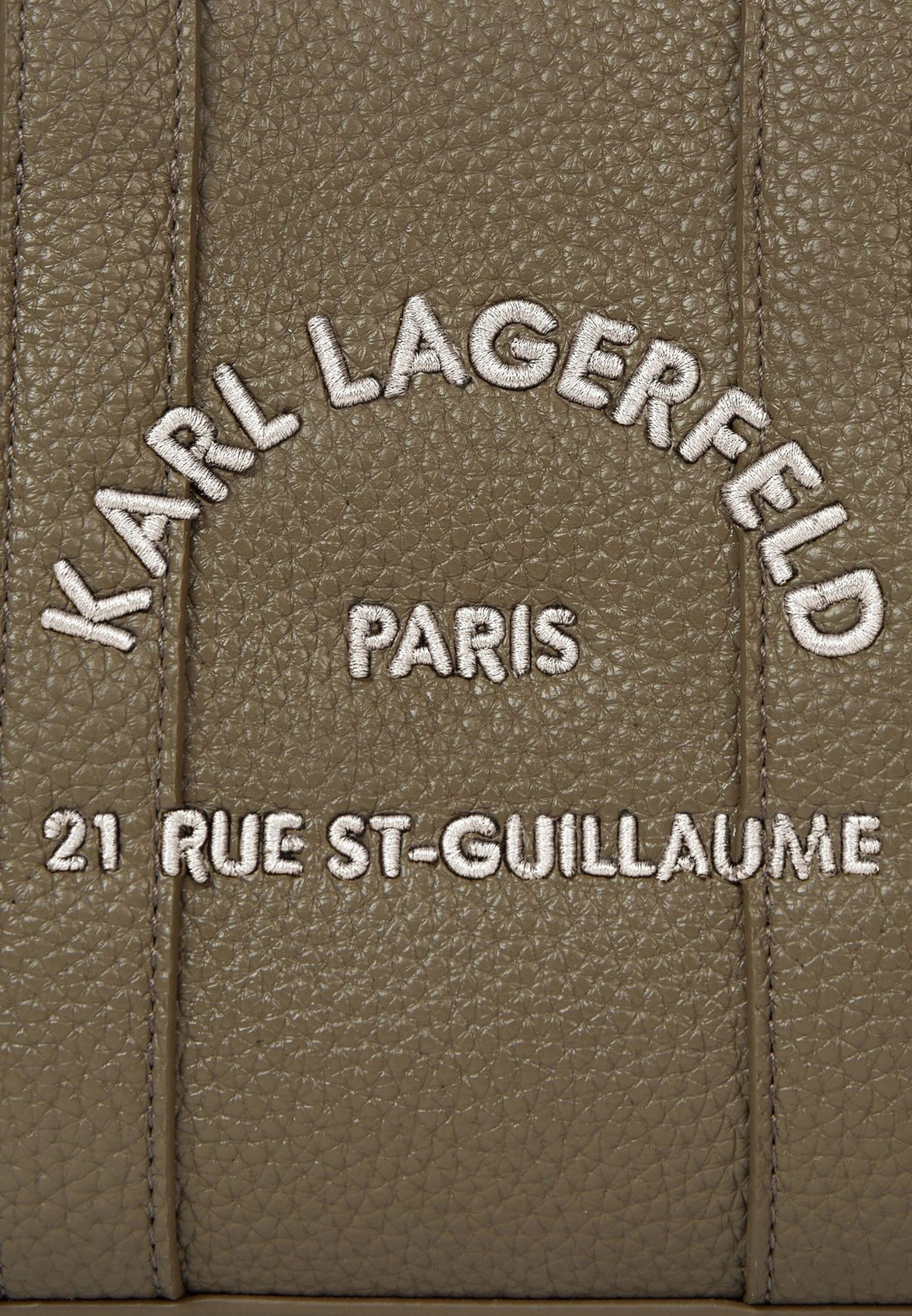 Karl Lagerfeld Cabas Carré Mini Grainé Taupe