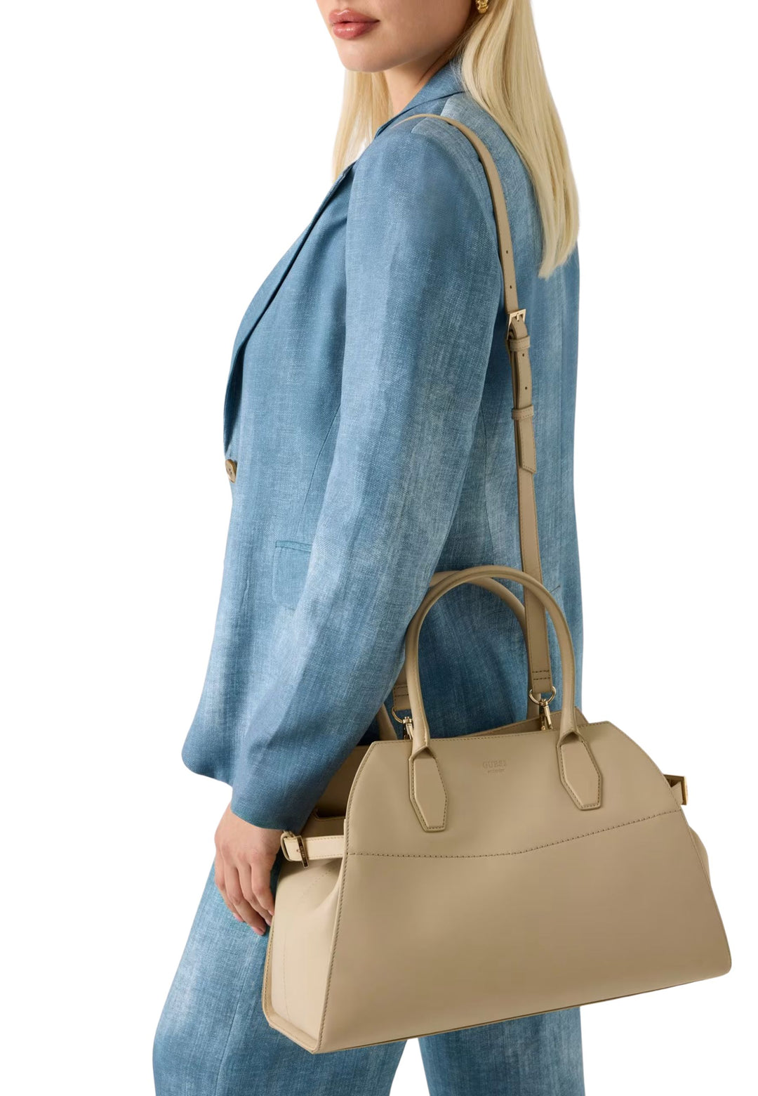 Guess Borsa a tracolla Yulia Small Satchel Sand