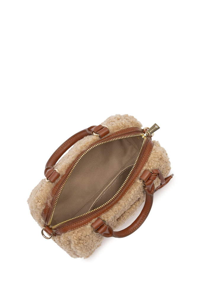 Lancaster Sac polochon Zippé Moumoute 518-053 Cognac