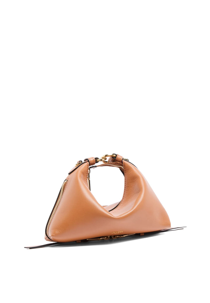 Lancel Origami Baby Hobo-taske Lynlås Læder Kamel