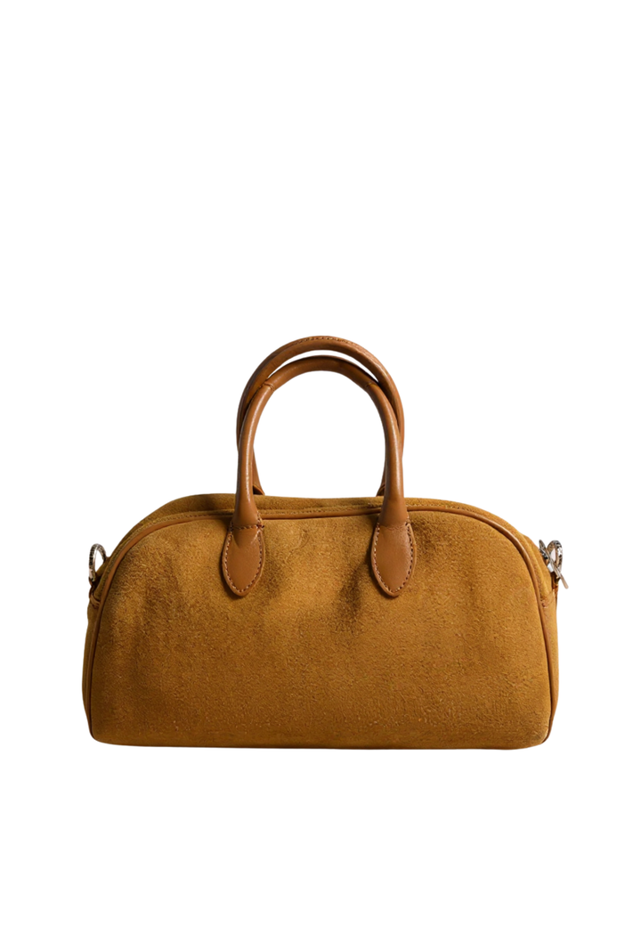 Lancaster Sac à main bowling Zippé M Suède 480-085 Camel