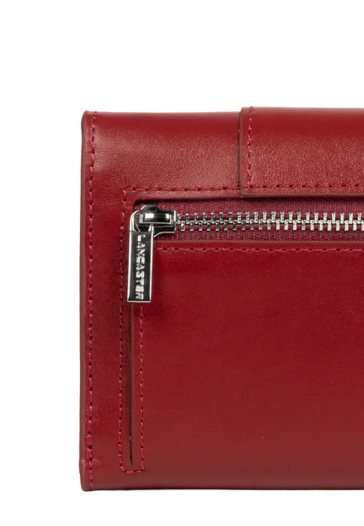 Lancaster Flap Wallet with Clasp Paris Ily 131-050 Carmine