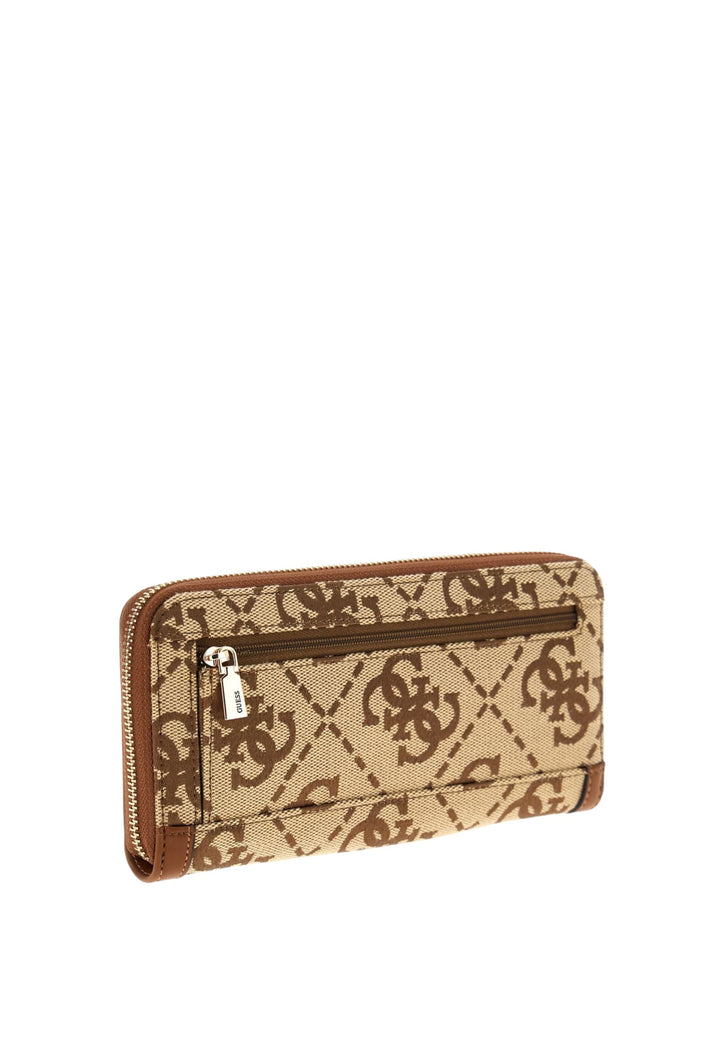Guess Cestovní peněženka Audrey Grand Monogramme Latte Logo