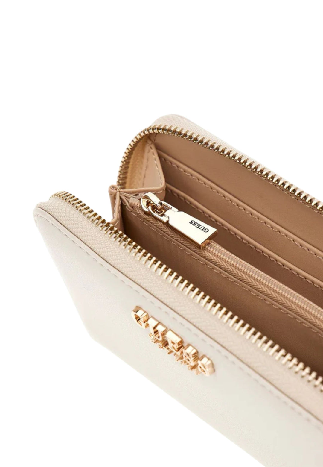 Guess Wallet Laurel Small Zippered Bone