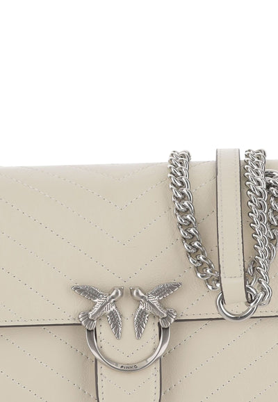 Pinko Taske Rabat Love One Light Mini Vitello Hvid A2JCZ14E