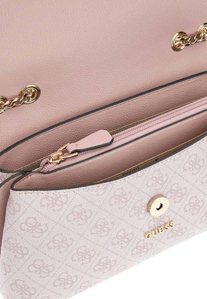 Guess Taška s klopnou Lindsey Orchid Logo