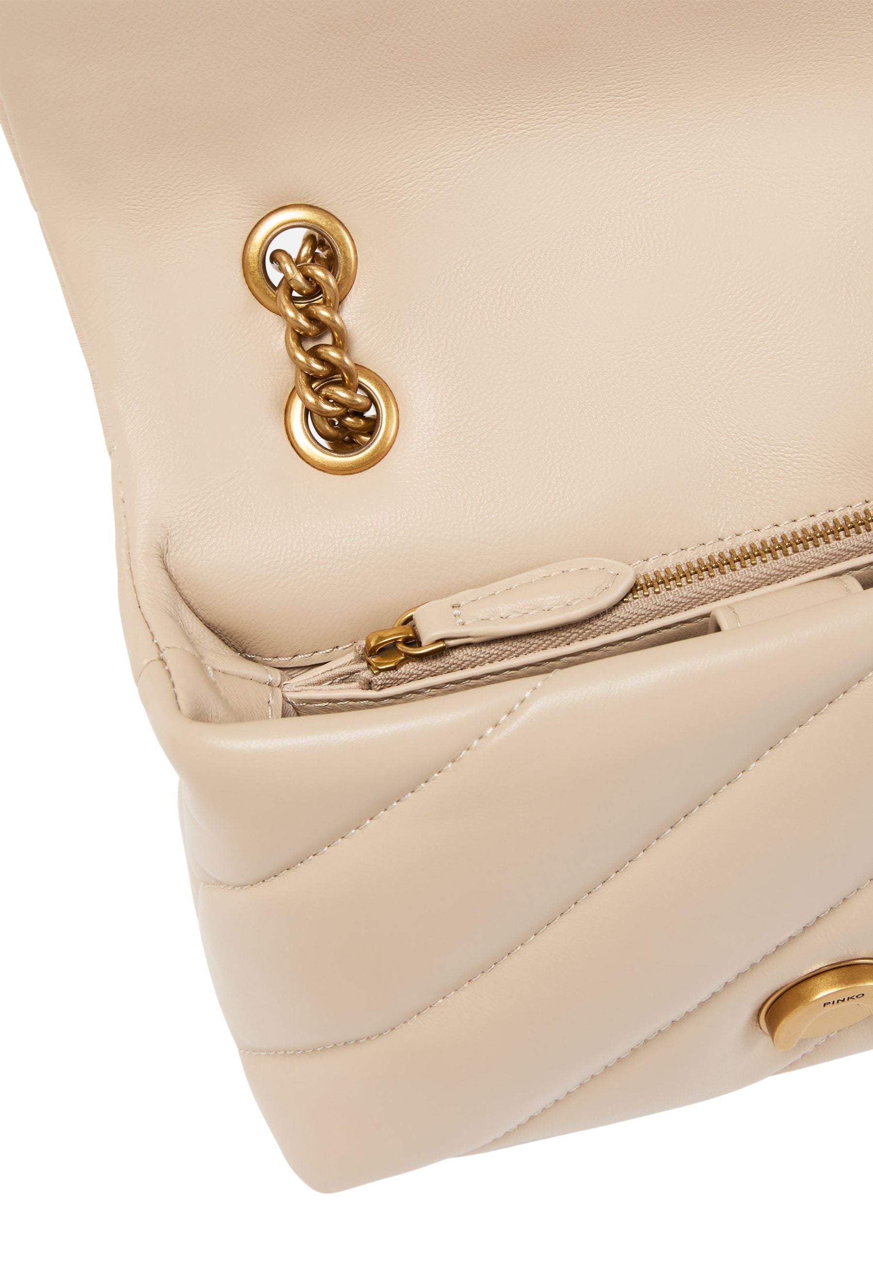 Pinko Rabat Love Puff Mini Cl Sheep Nappa Beige A0F2C50Q - Lucky