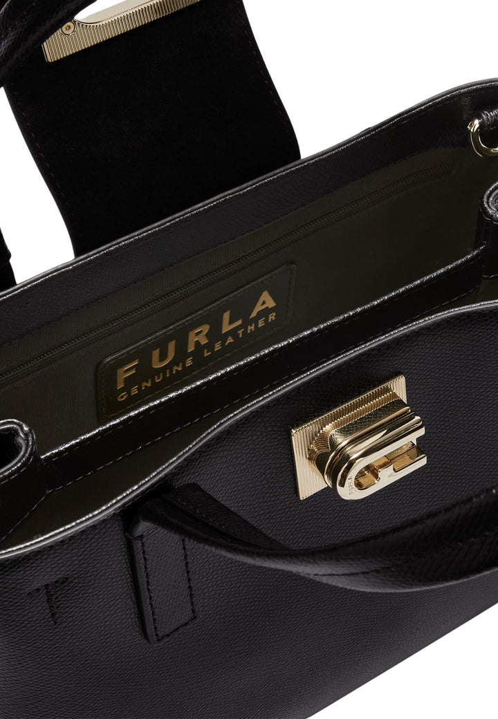 Furla Tragetasche M 1927 Leder Schwarz