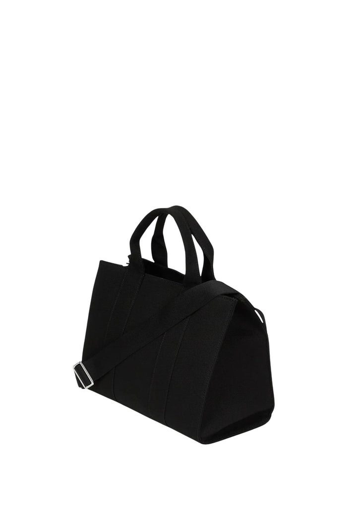 Karl Lagerfeld Cabas Carré Perles Coton Noir