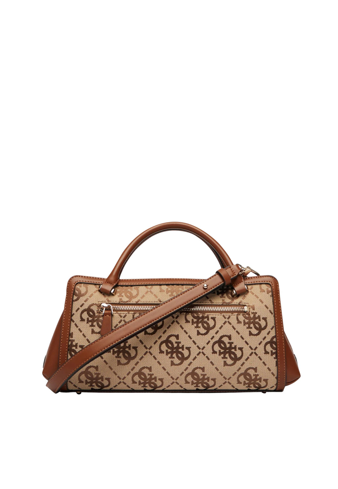 Guess Borsa a mano Audrey Petit Monogramme Logo Latte
