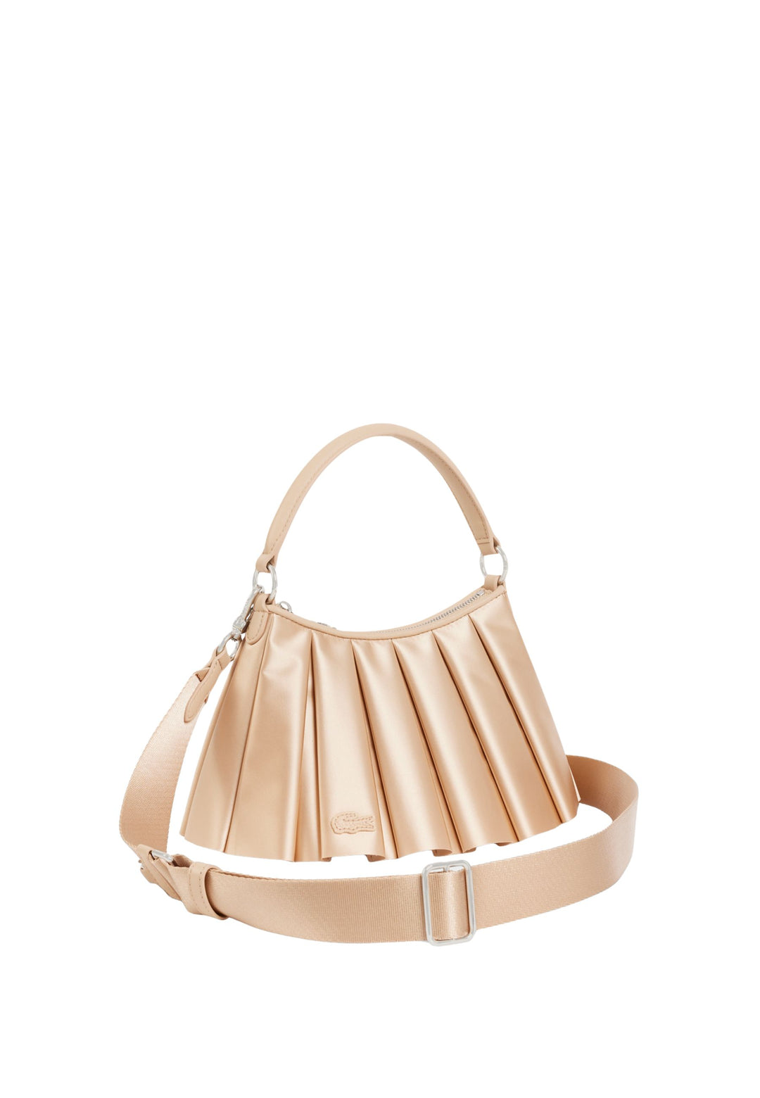 Lacoste Kleine Satin-Handtasche Lenglen Hellbeige