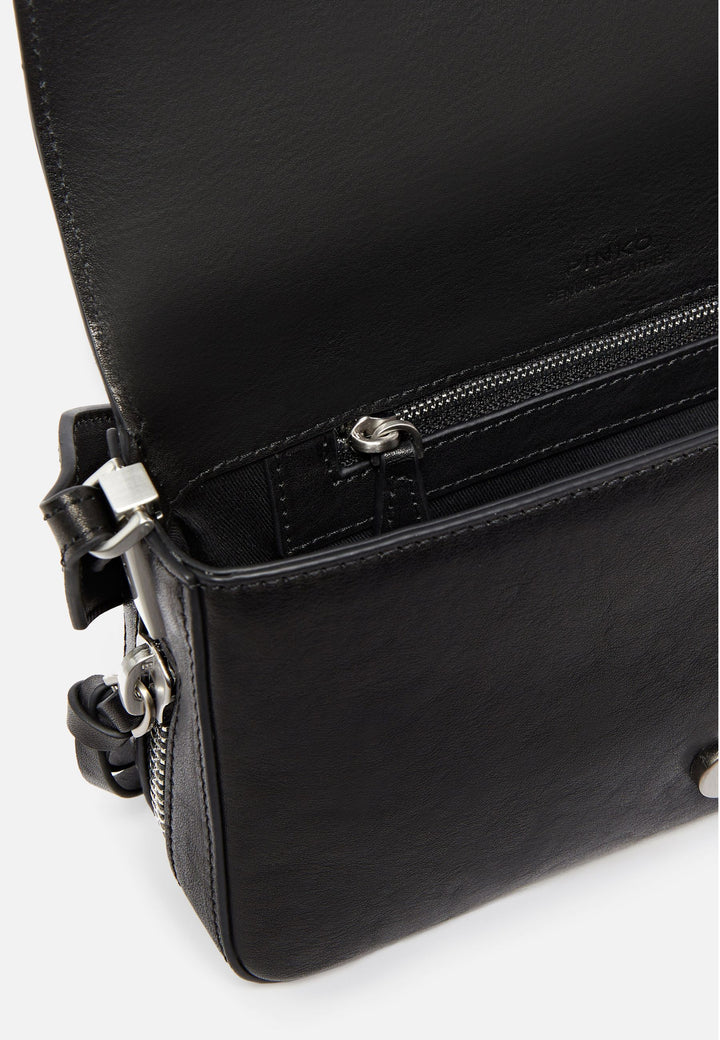 Pinko Sac Rabat Love One Slouchy Zip Mini Vite Noir A2JGZ99E