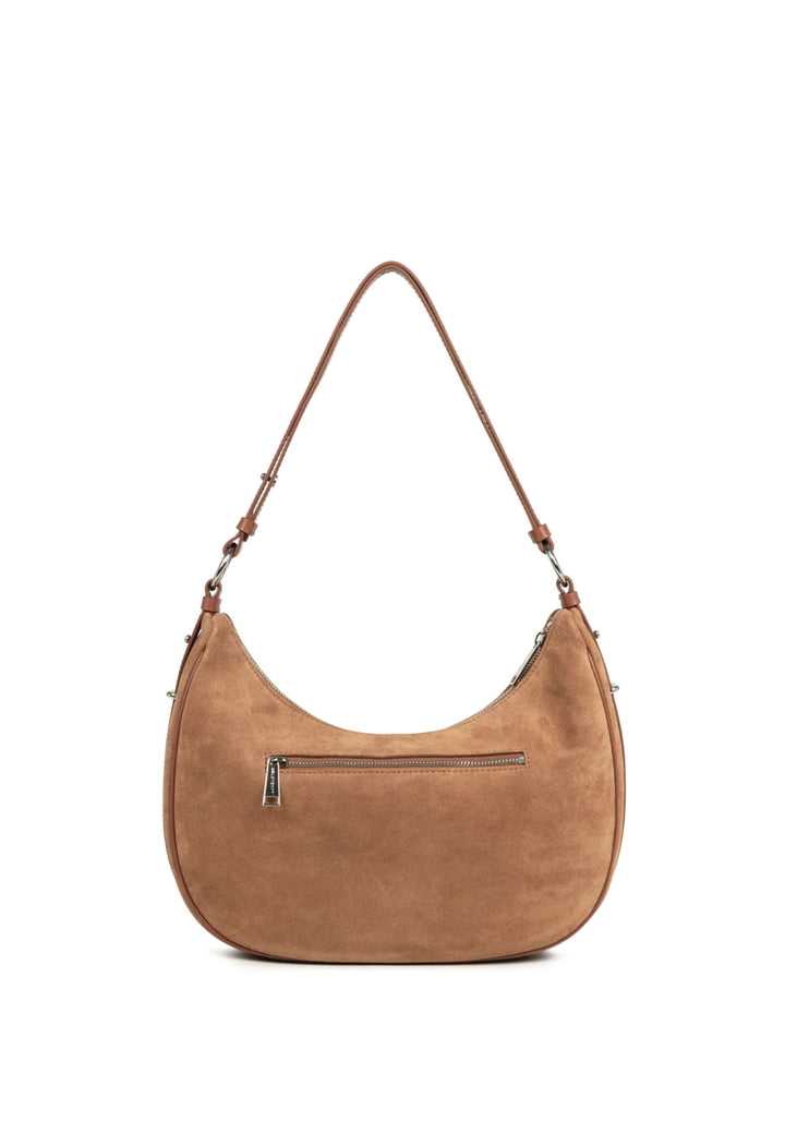 Lancaster Tasche Umhängetasche mit Reißverschluss L Wildleder 480-082 Kamel