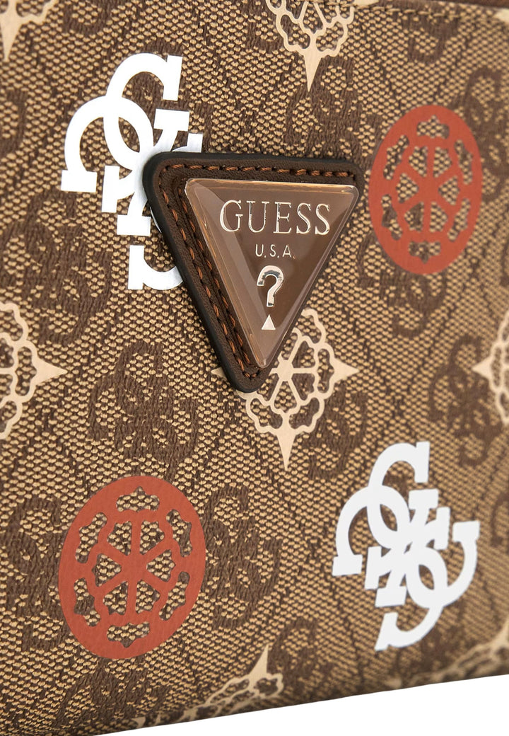 Guess Mala de viagem Eliette Toiletry Tra Latte Logo/Ginger B9315067