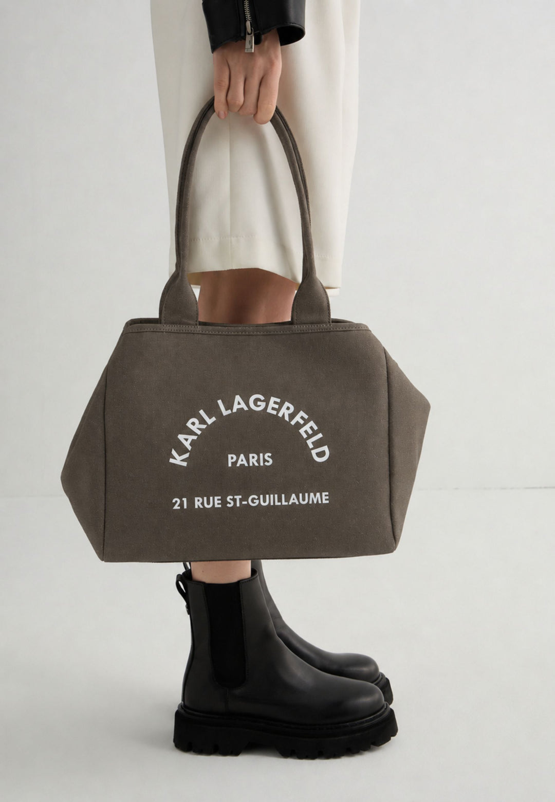 Karl Lagerfeld Cabas Convertible Coton Taupe