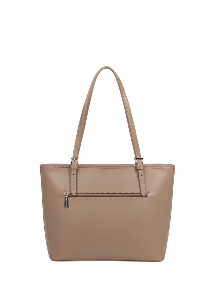 Lancaster Sac cabas épaule Zippée M Smooth 437-07 Praline