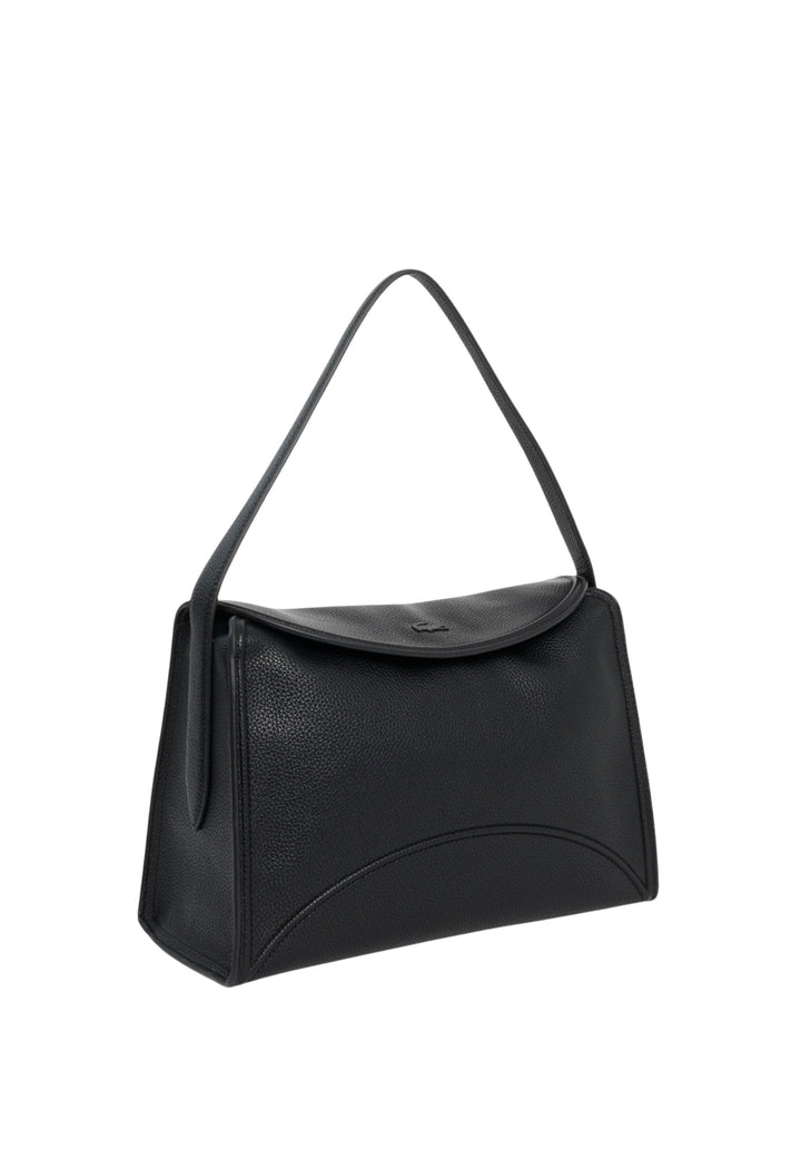 Lacoste Torba na ramię Everyday Club z klapką Czarna