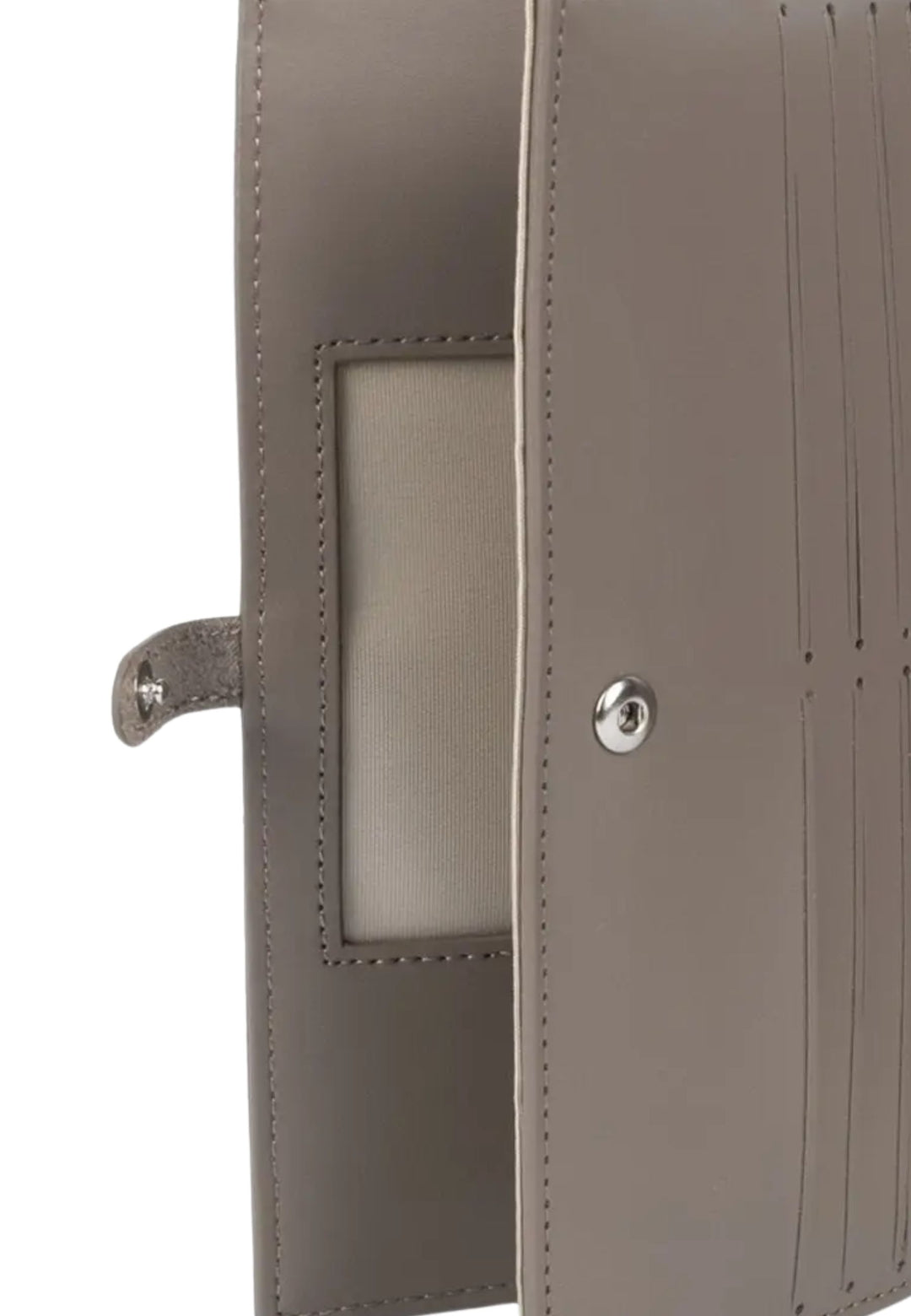 Lancaster Compagnon selkä vastakkain Läpällinen painonapilla Smooth 137-04 Taupe - Galet