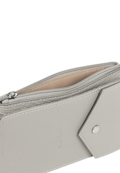 Lancaster Pochette smartphone A rabat avec pression Foulonné PM 170-37 Gris
