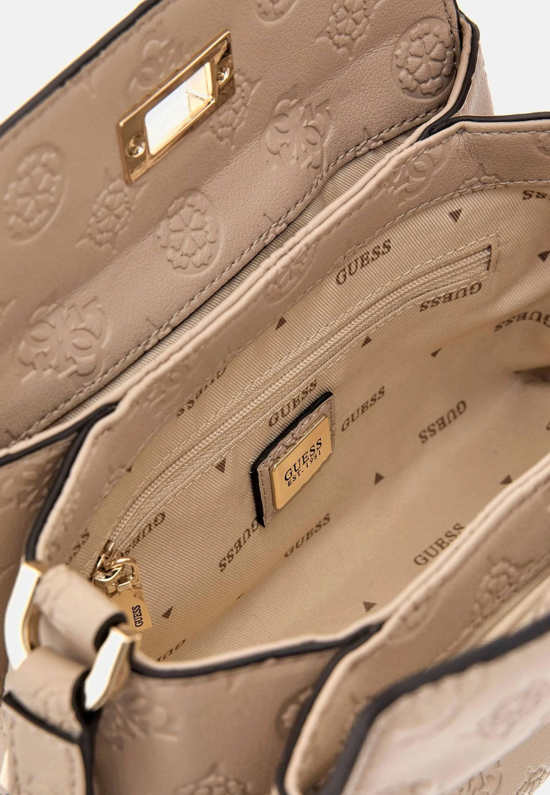 Guess Schëller-Täsch Zarela Luxury Satche Simply Taupe Logo PD966573
