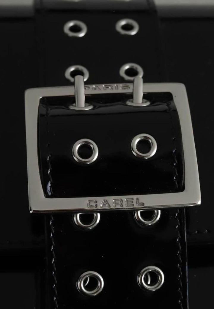 Carel Paris Handbags London - Black Leather Rock