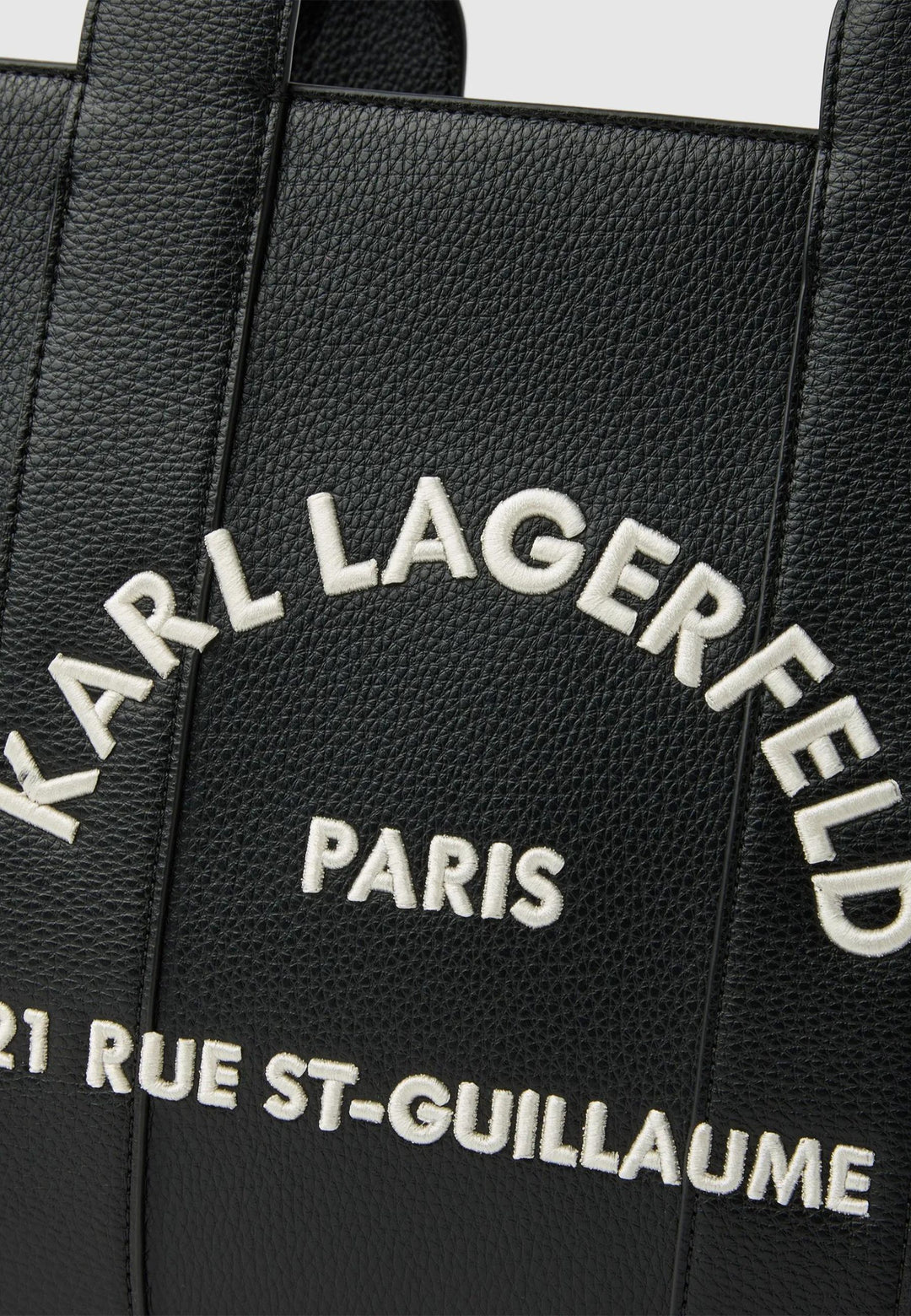 Karl Lagerfeld Cabas Carré Grainé Blanc & Noir