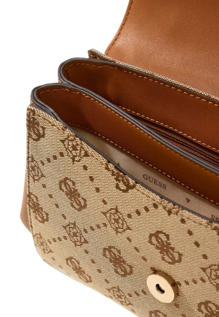 Guess Torba Na Ramię Melinda Logo Tri Com Latte Logo JP990220