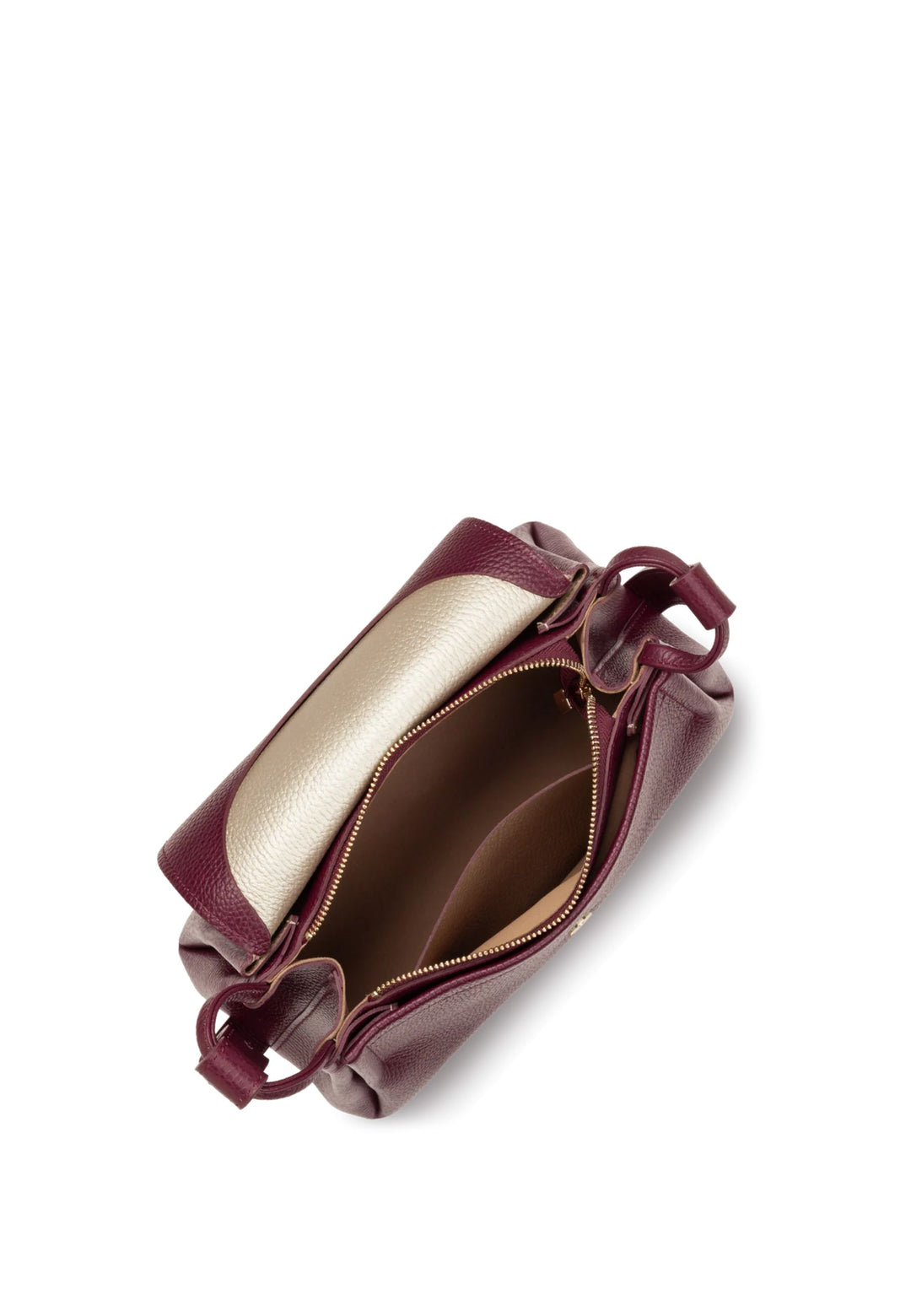 Lancaster Bolso bandolera con solapa imantada L Accordéon Doble 470-89 Burdeos - En - Champagne